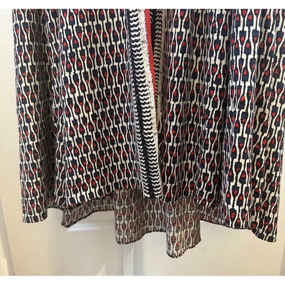 Tracy Reese Anthropologie Smocked Halter Dress 100% Silk Indigo Ruby Motif M NWT - Picture 5 of 12